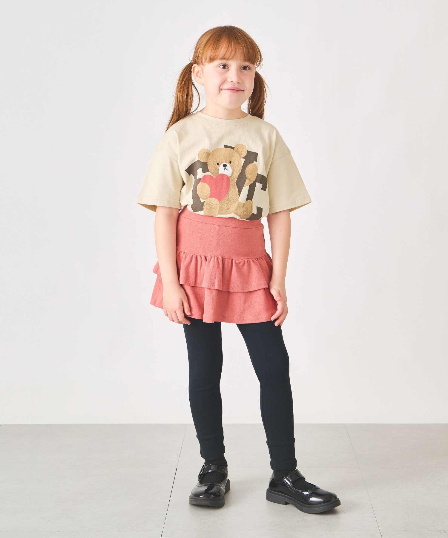 Юбка Эластичные юбки (с двухъярусными оборками) Ever Closet, Apricot Pink C — фото 2