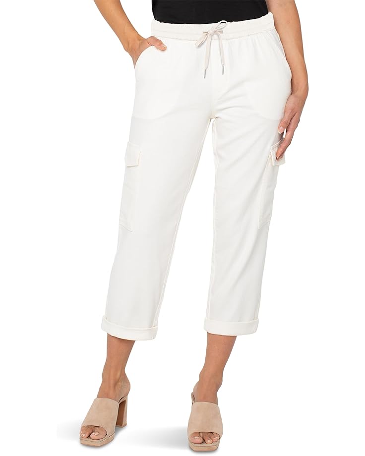 

Брюки Liverpool Los Angeles Mid-rise Drawstring Rascal Pant With Cargo Pocket Details, цвет Whipped Cream
