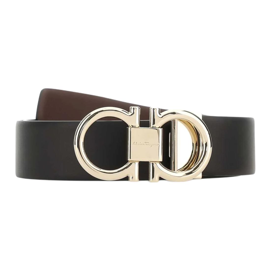 

Мужской ремень из коровьей кожи FERRAGAMO шириной 3,5 см
