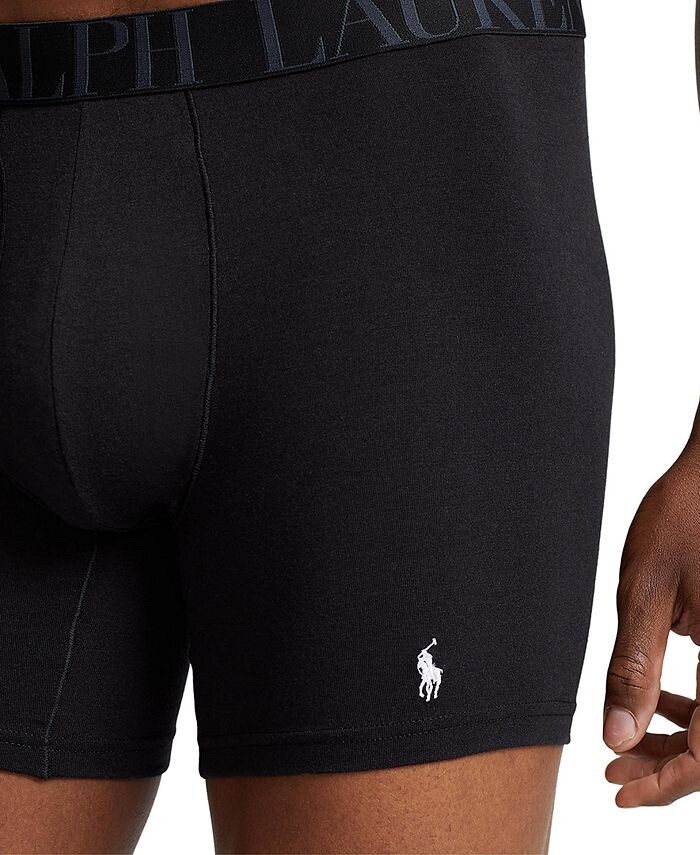 Мужские трусы-боксеры стрейч классического кроя (5 шт.) Polo Ralph Lauren, мультиколор — фото 4