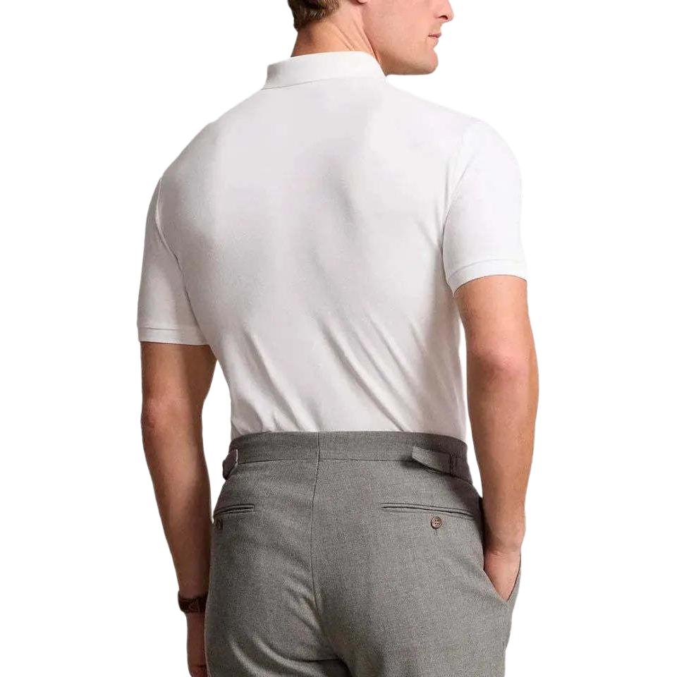 Свободная поло Slim Fit Polo Ralph Lauren, белый — фото 3