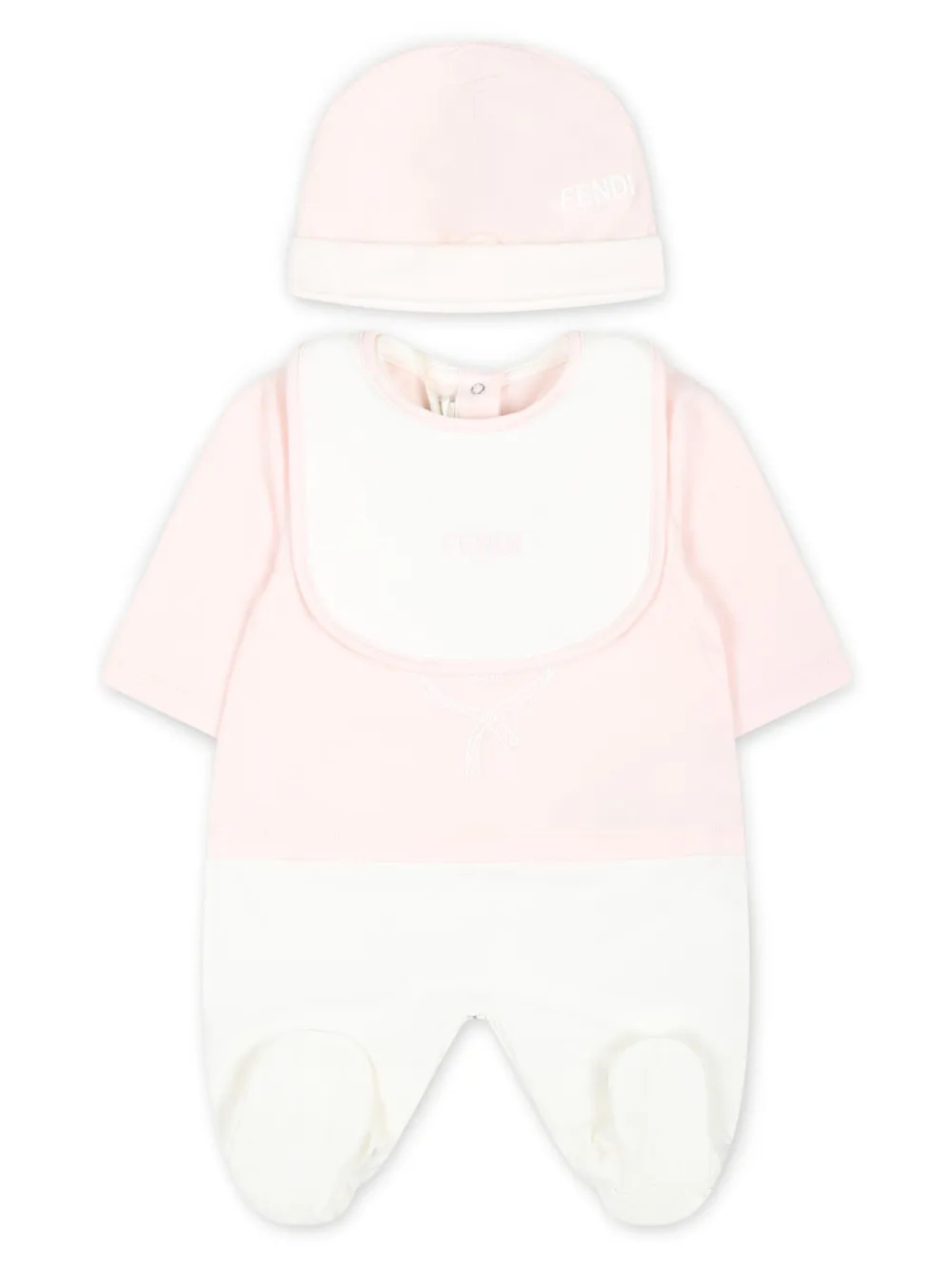 

Комплект для новорожденного с логотипом Fendi Kids, розовый