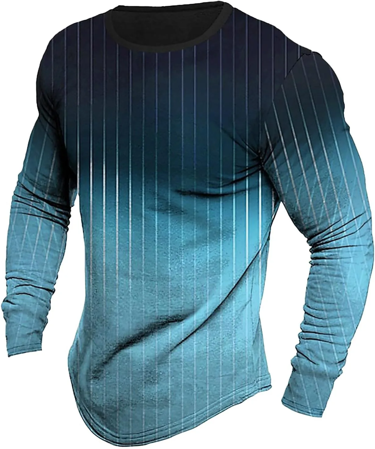 

Мужская футболка Muscle с градиентной полосой Slim Fitted ZYXTIM