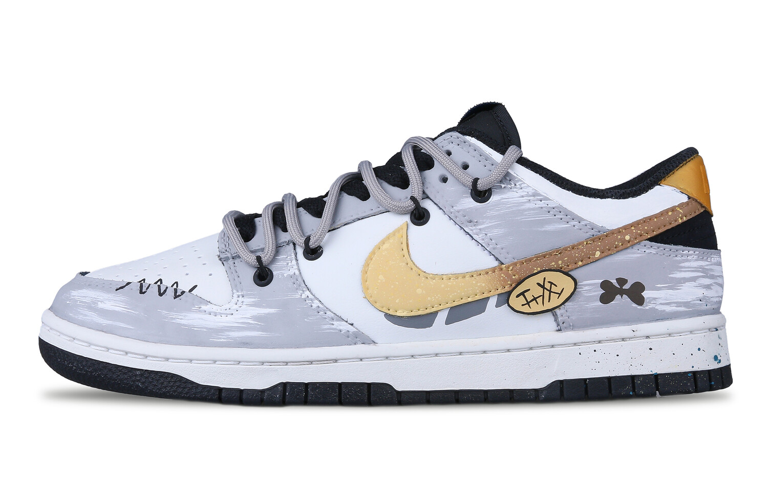 

Кроссовки Nike Dunk Skateboarding Shoes Men Low-top White, серый/белый