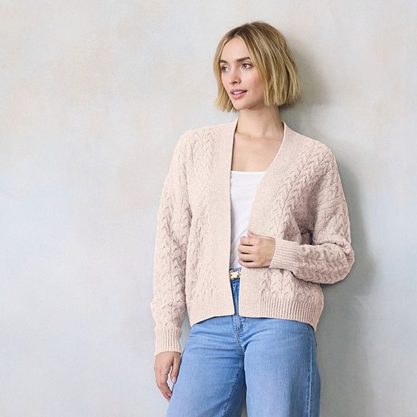 

Кардиган с ажурным узором для подростков Lc Lauren Conrad, Cloud Cream