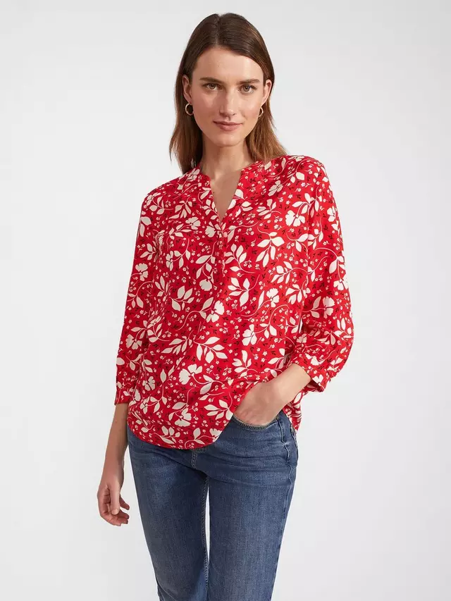 

Блуза Hobbs Essie Floral Notch Neck, цвет red/multi