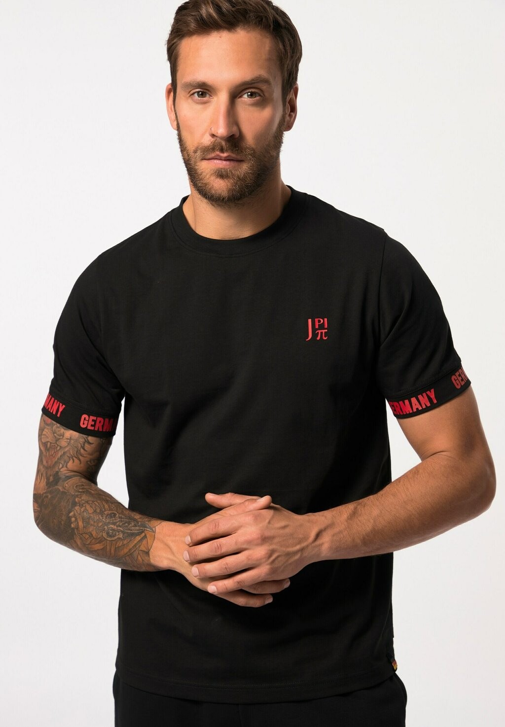 

Футболка с принтом FOOTBALL SHORT SLEEVE WITH GERMANY JP1880, черный