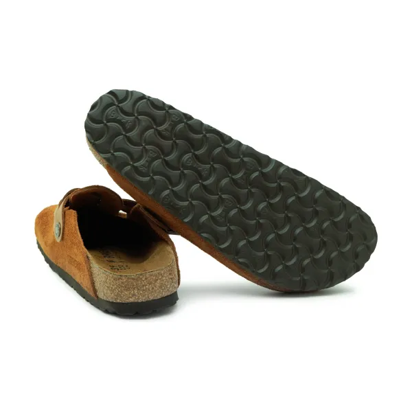 Кожаные бостонские тапочки Birkenstock, коричневый — фото 4