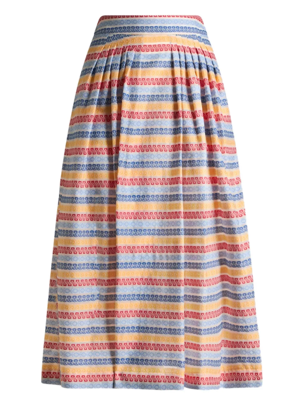 

Жаккардовая юбка миди со складками ETRO, красный