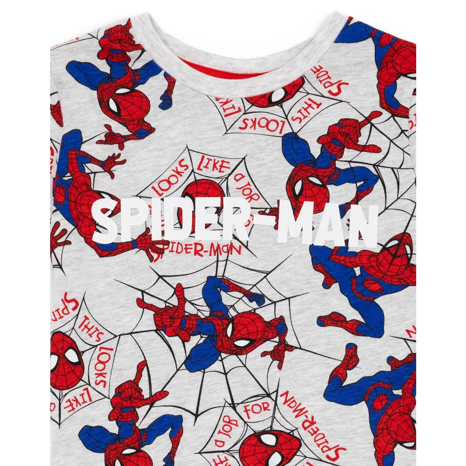 Пижама детская с коротким рукавом Marvel Spider-Man Disney, серый — фото 4