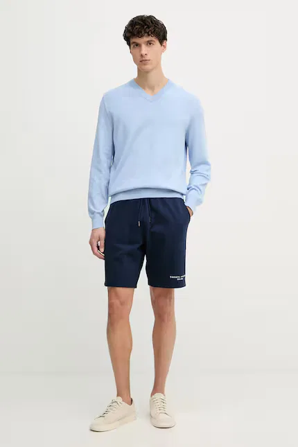 Шорты спортивные хлопковые Tommy Hilfiger, синий — фото 2