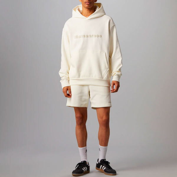 Толстовка x pharrell humanrace logo hoodie 'beige' Adidas, мультиколор — фото 3