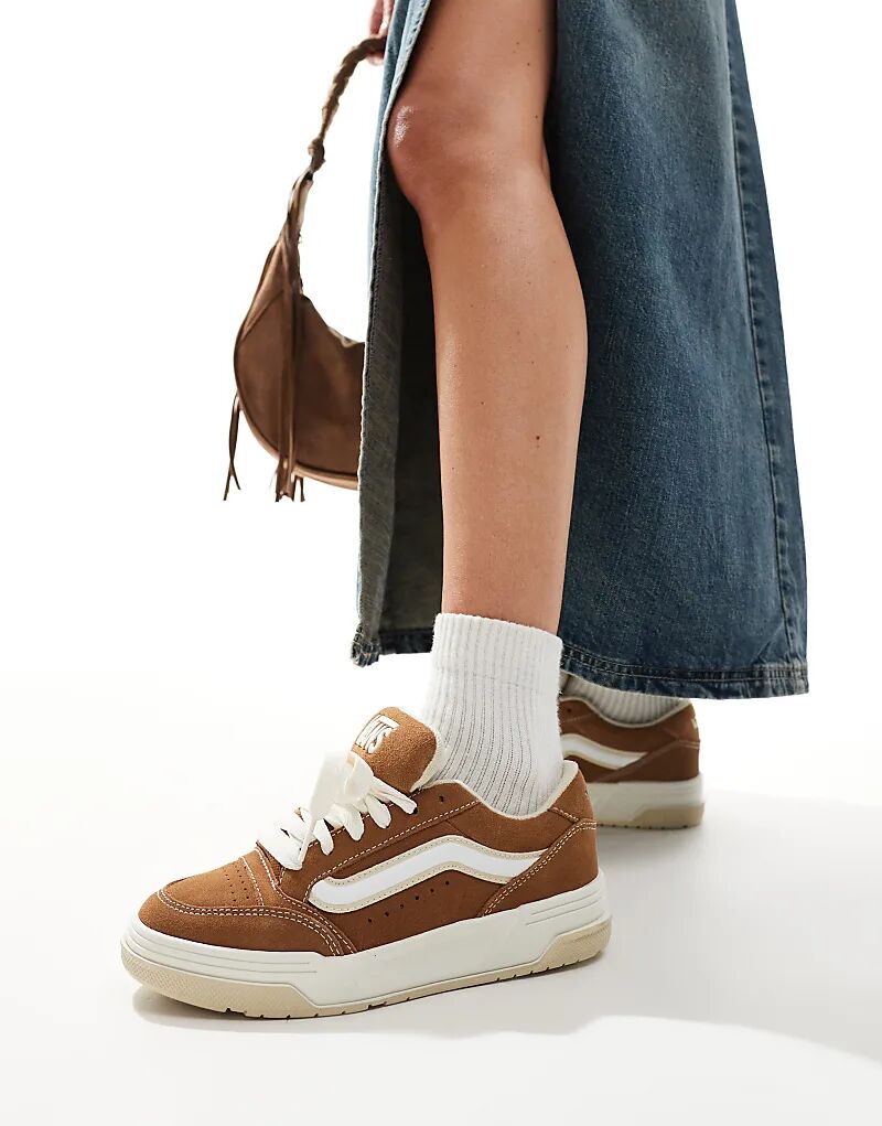 Кроссовки hylane из массивной замши коричневого цвета Vans