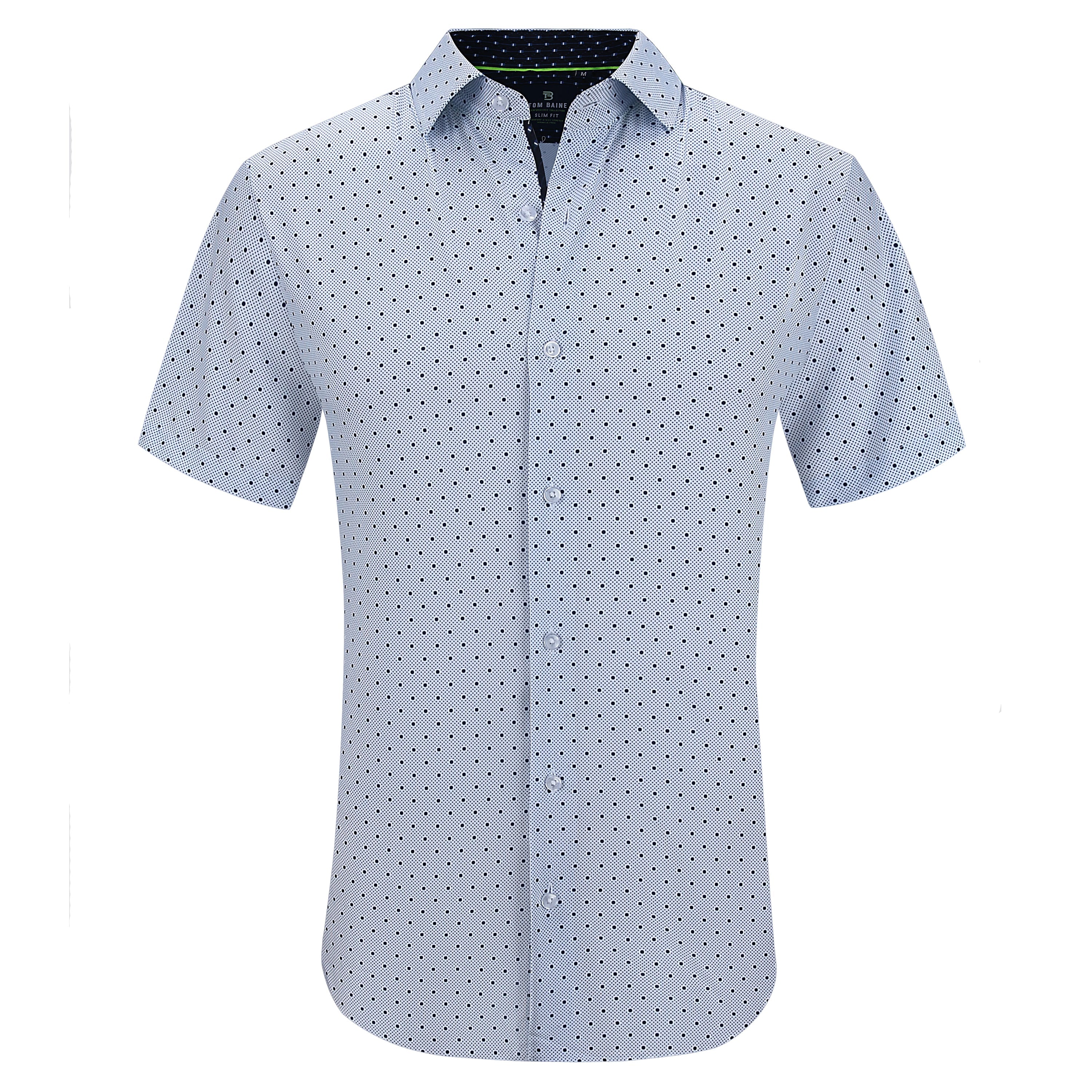 

Tom Baine Slim Fit рубашка мужская с коротким рукавом Performance Stretch Button Down, белый