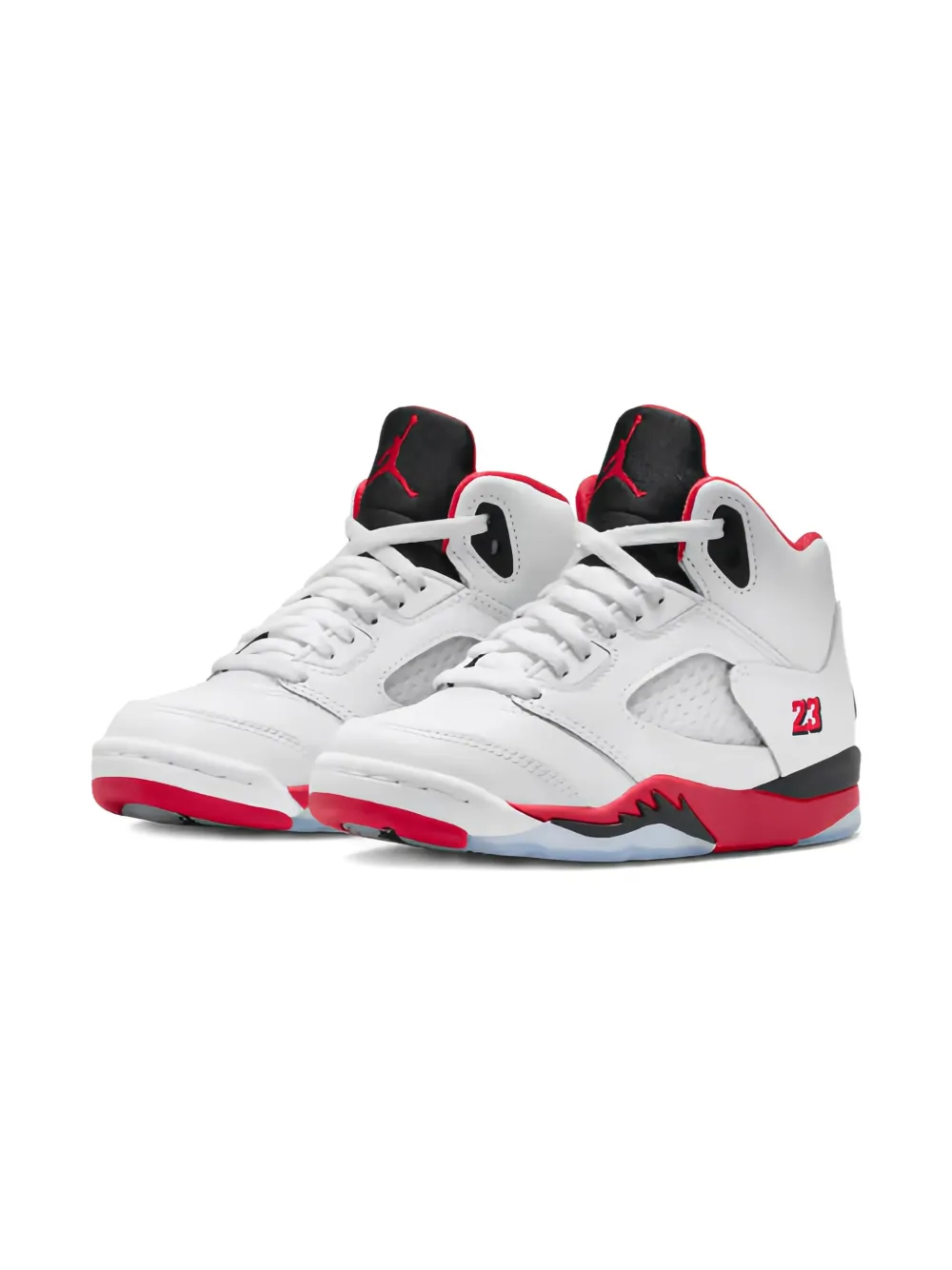 

Кроссовки Air Jordan 5 PS "Fire Red - Black Tongue" Jordan Kids, белый