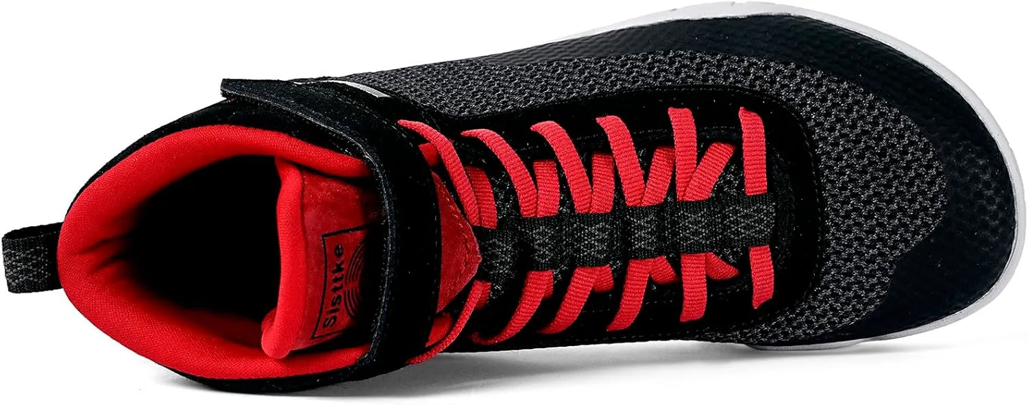 

Борцовки Мужские Боксерские Кроссовки Для Фитнеса, Тяжелой Атлетики И Пауэрлифтинга С Подошвой Нулевого Контакта Sisttke, черный/красный