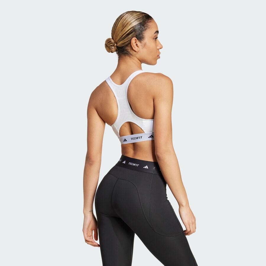 Спортивный бюстгальтер без косточек ADIDAS PERFORMANCE, белый — фото 4