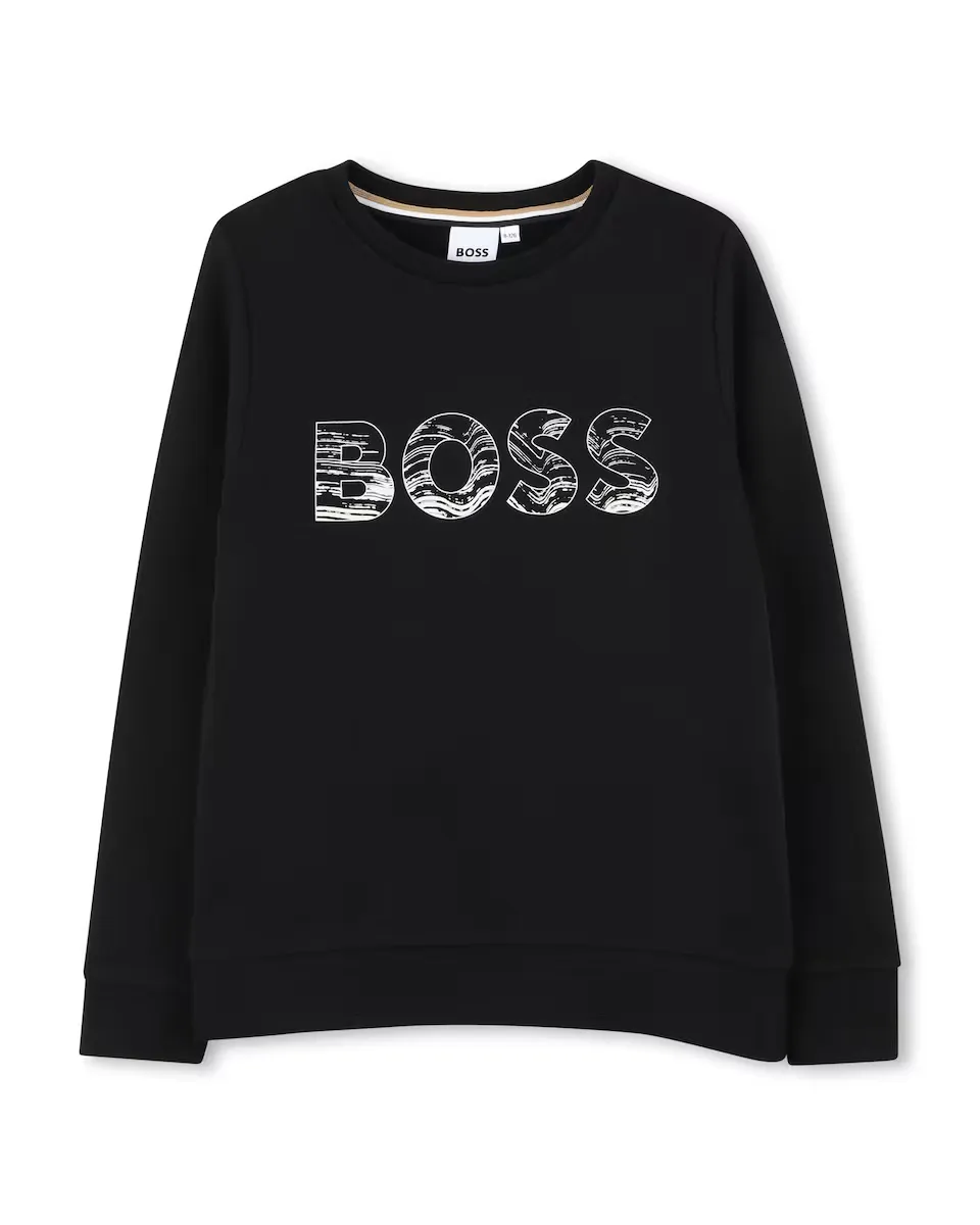 

Детская толстовка с длинным рукавом BOSS Kidswear, черный