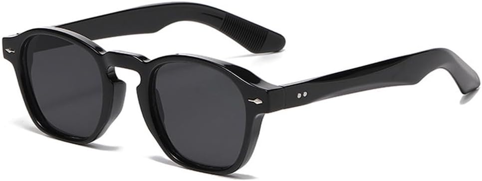 

Мужские квадратные солнцезащитные очки в стиле ретро с заклепками, модные сине-зеленые, трендовые оттенки, защита от ультрафиолета UV400, женские очки в прозрачной оправе WNCKSQ, Black Grey