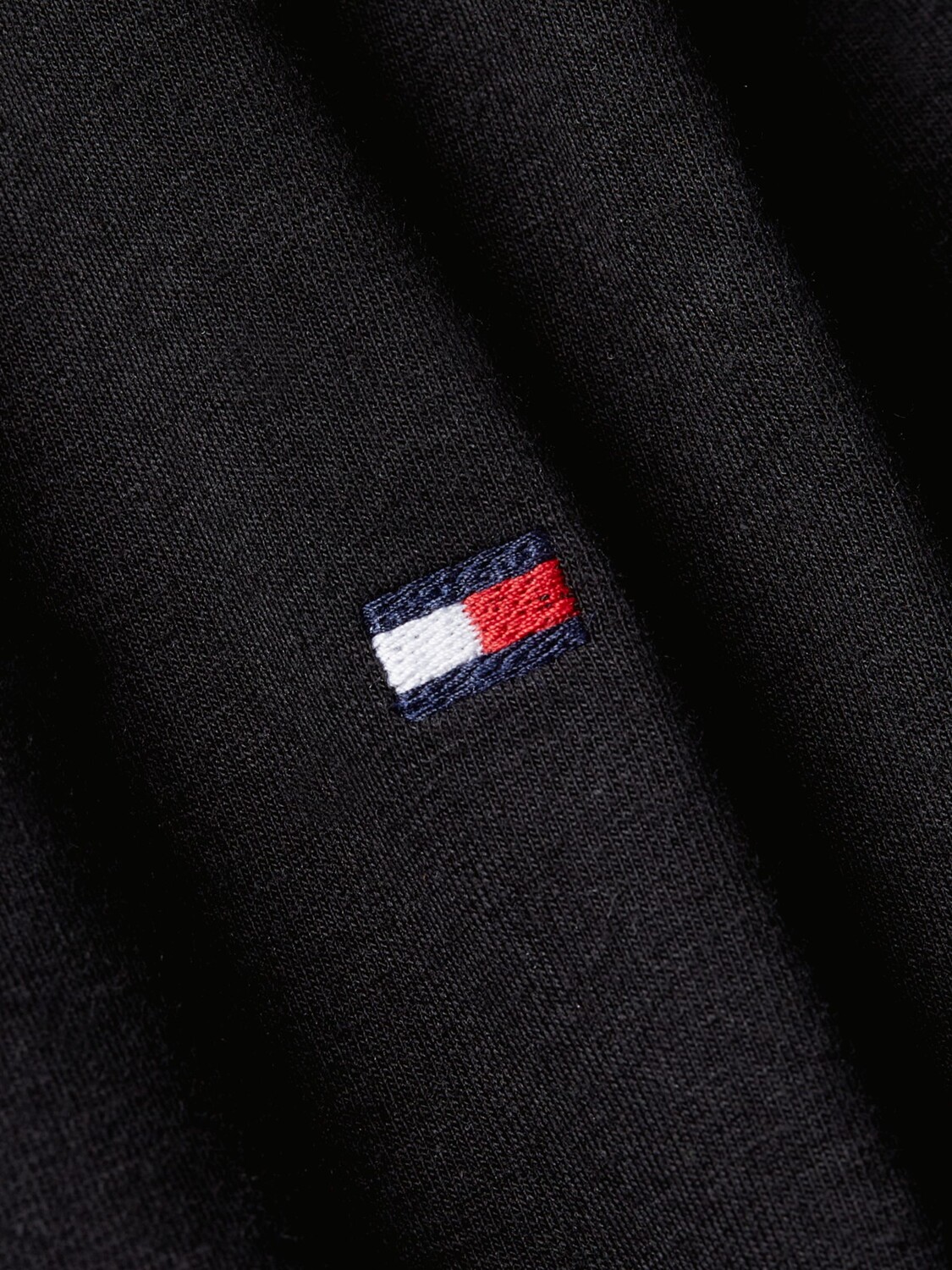 Tommy Hilfiger Core Stretch Slim Fit Футболка с круглым вырезом, черная — фото 3