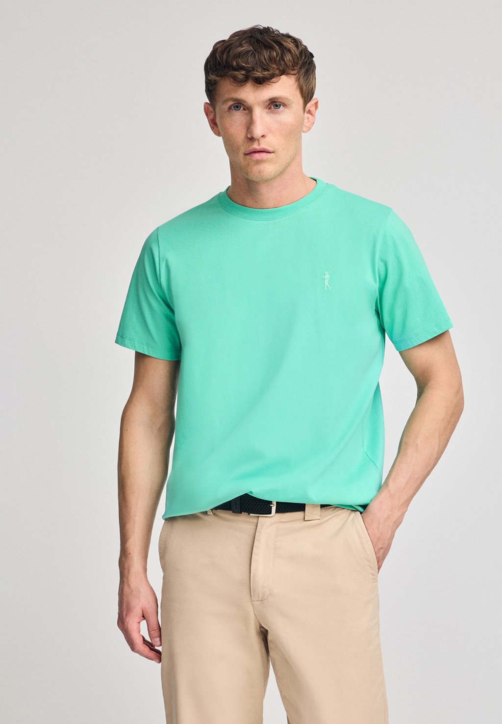

Базовая футболка SHORT SLEEVE CREWNECK BIG RIGBY GO Polo Club, бирюзовый