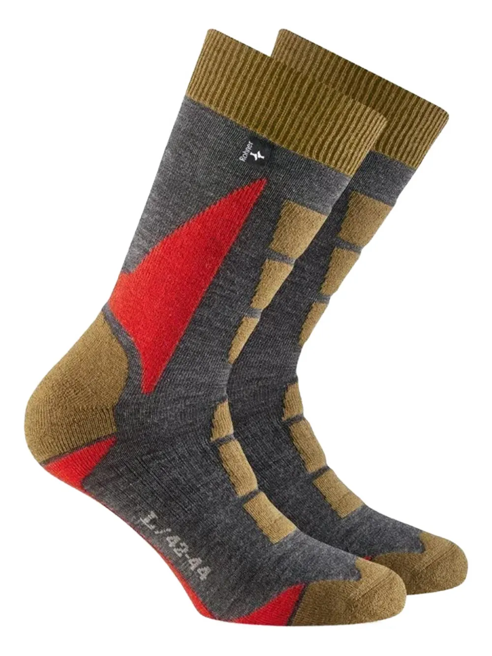 

Носки с геометрическим узором Rohner, серый