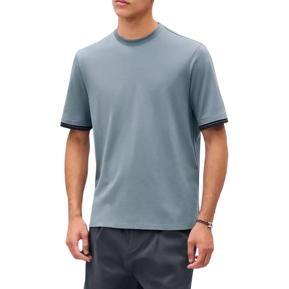 

HERMES Футболка SS25 мужская blue gray