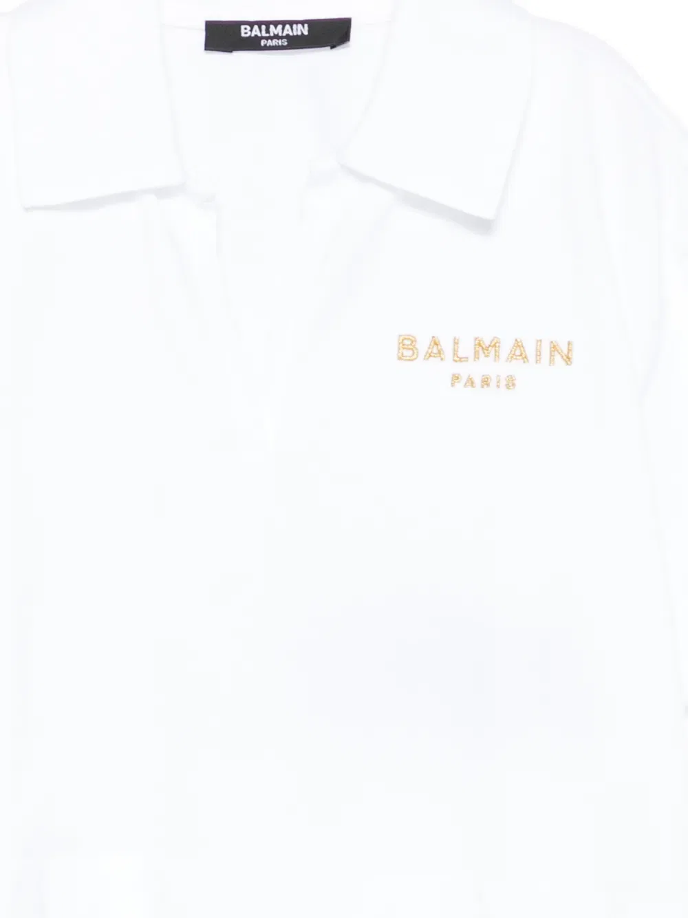 Поло с коротким рукавом Balmain Kids, белый — фото 3