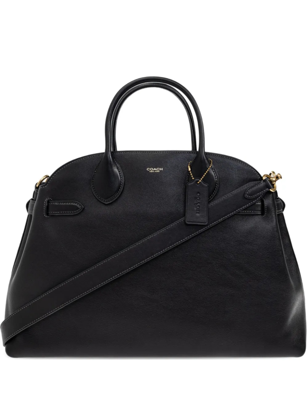 

Кожаная сумка-тоут Coach Empire с верхней ручкой, черный