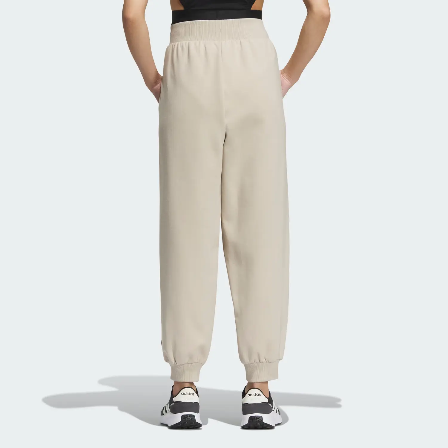 Женские вязаные спортивные штаны светло-умбра Adidas — фото 3