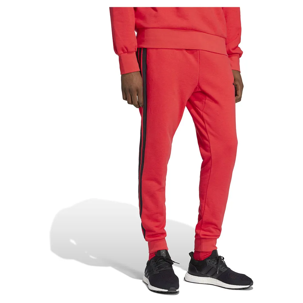 Джоггеры adidas Essential 3 Stripes French Terry, красный — фото 4