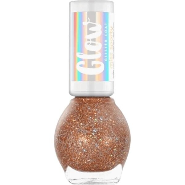 

Miss Sporty, Glow Glitter Coat, лак для ногтей, 040 Golden Warmth, 7 мл