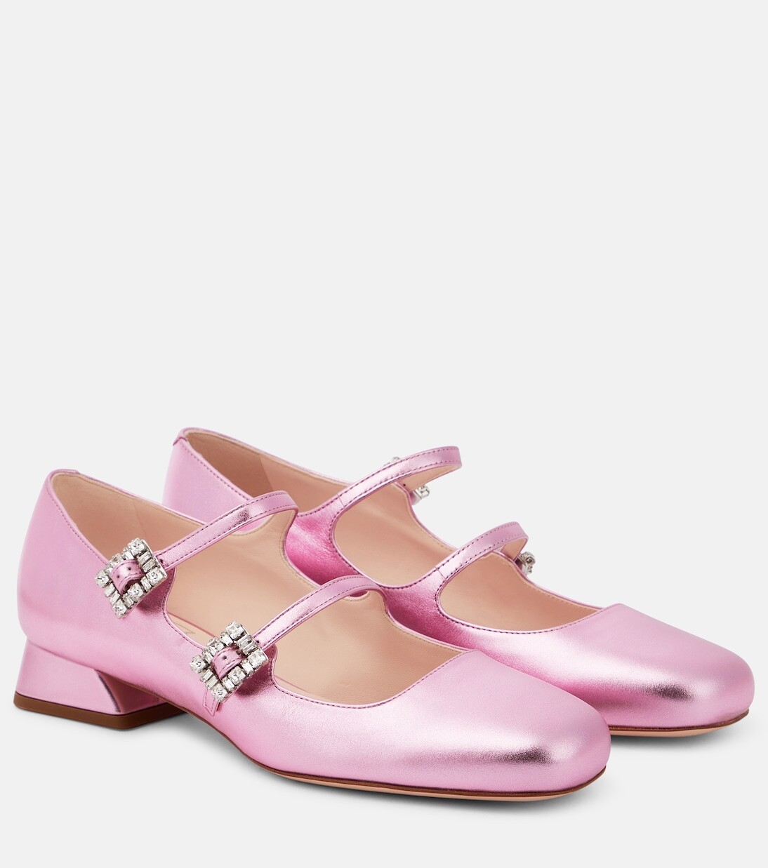 Кожаные туфли мэри джейн mini très vivier Roger Vivier, фиолетовый