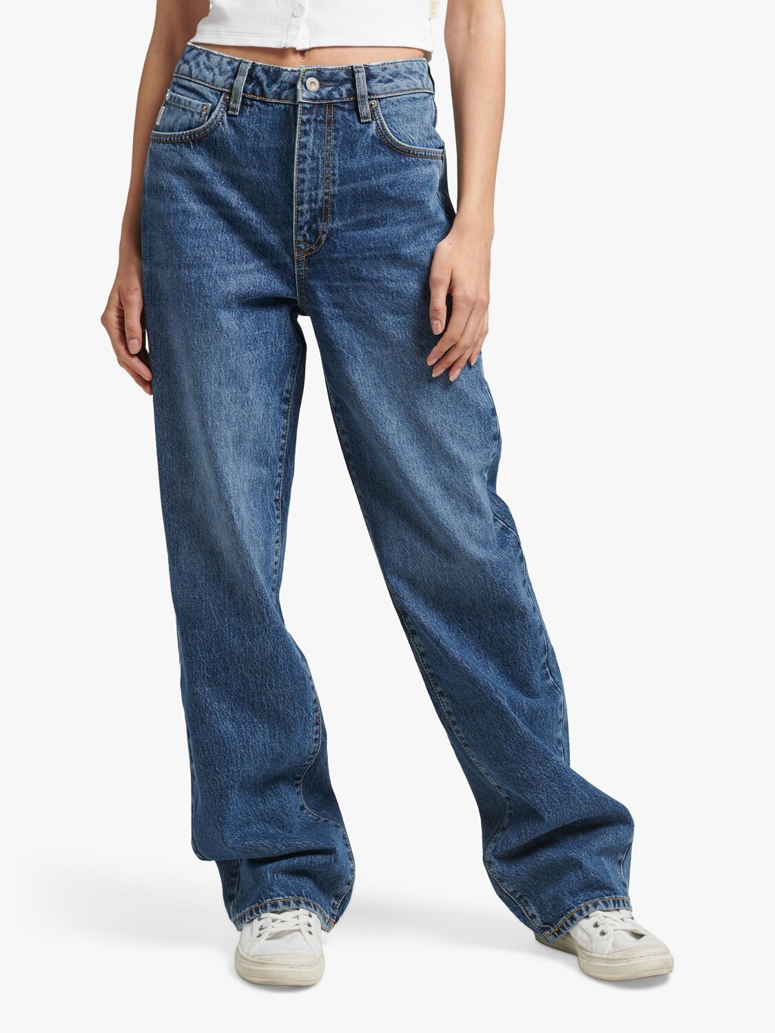

Джинсы Superdry Vintage Wide из органического хлопка, цвет Fulton Vintage Blue