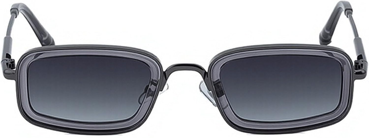 

Женские солнцезащитные очки прямоугольной формы, модель 2025, роскошная металлическая оправа, винтажные солнцезащитные очки в стиле панк для активного отдыха, защита от УФ-излучения для мужчин mincl, Gray Green