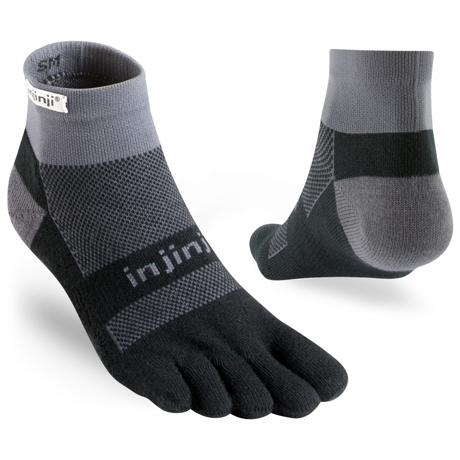 

Носки для бега Injinji Run Midweight Mini Crew, цвет Black/Gray, Серый, Носки для бега Injinji Run Midweight Mini Crew, цвет Black/Gray