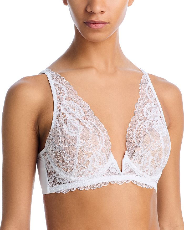 

Бюстгальтер Minx Plunge Lightly Linen с V-образной косточкой Skarlett Blue, белый