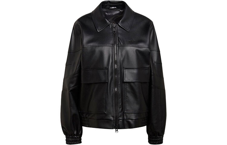 

Adidas Originals Женская кожаная куртка, цвет Black