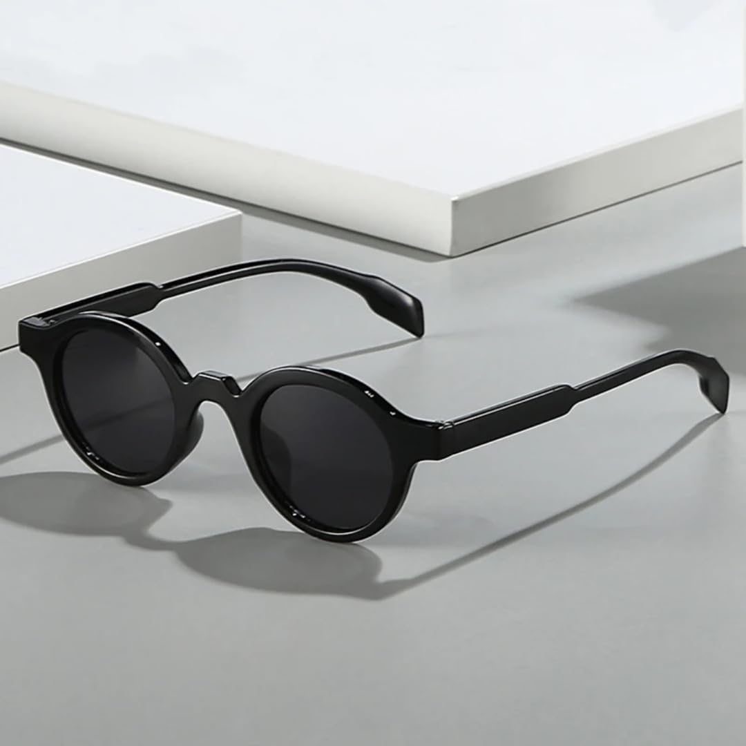 

Солнцезащитные очки с защитой UV400 | Маленькие круглые панк-очки с градиентными линзами | для женщин и мужчин, для занятий спортом на открытом воздухе и вождения DSVIGF, Leopard Champagne