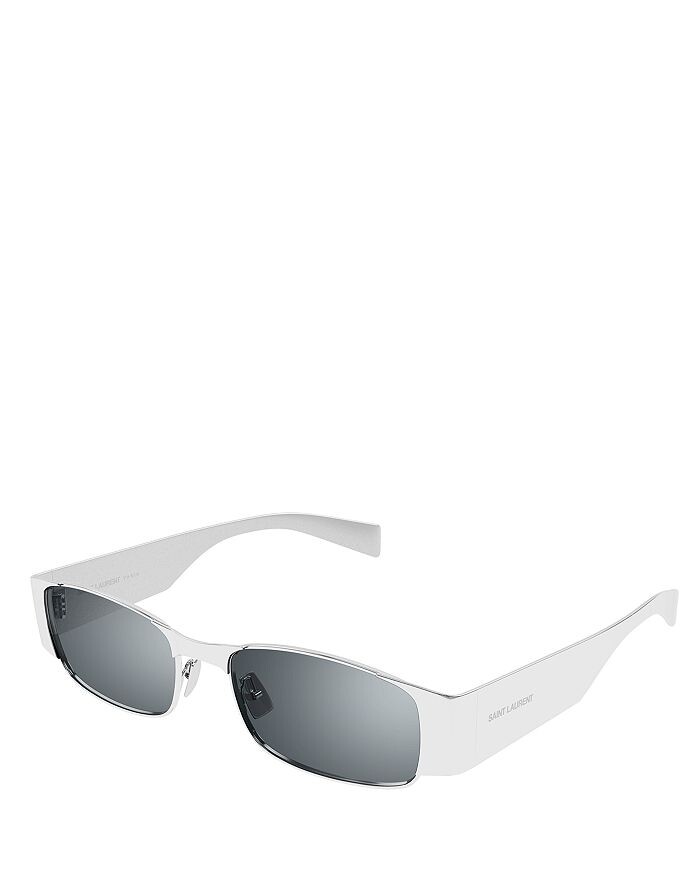 

Saint Laurent SL 738 Прямоугольные солнцезащитные очки, 54 мм, серебряный