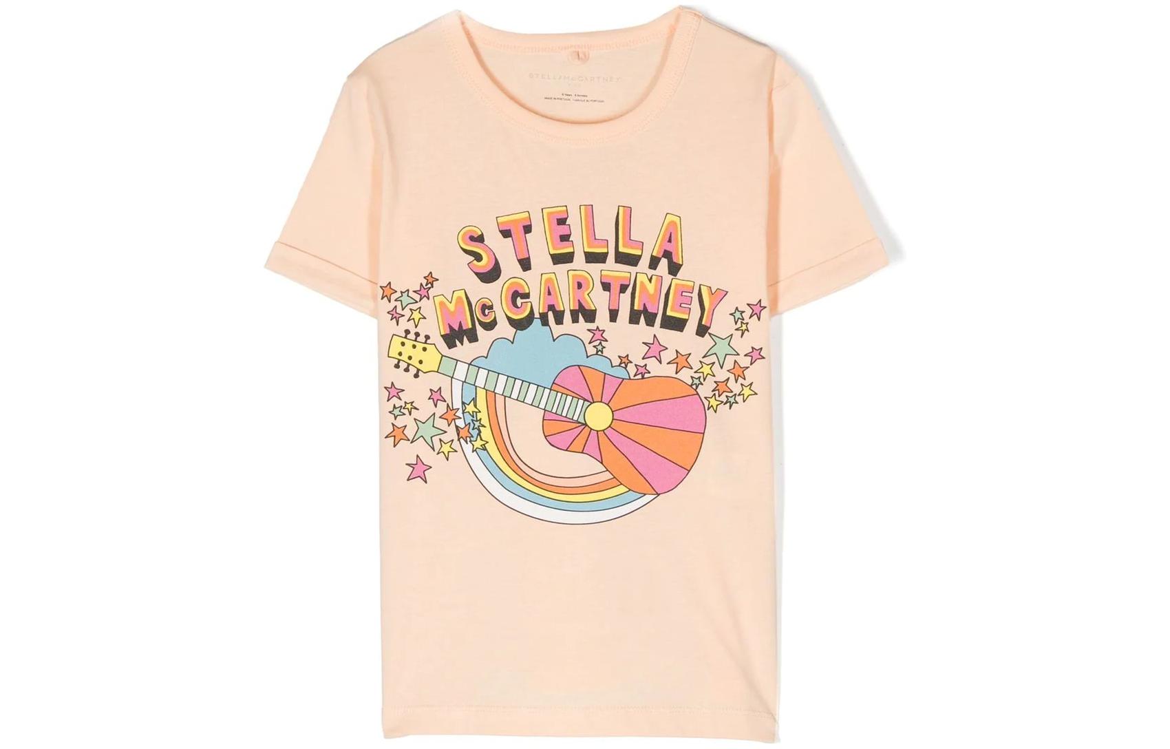 Stella McCartney Футболка оранжевая детская — фото 3