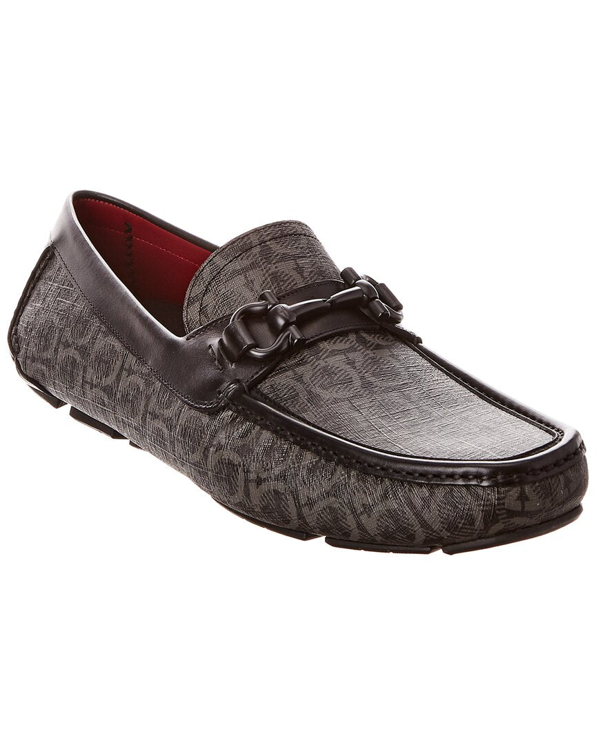 

Ferragamo Parigi Leather Driver Salvatore Ferragamo, серый
