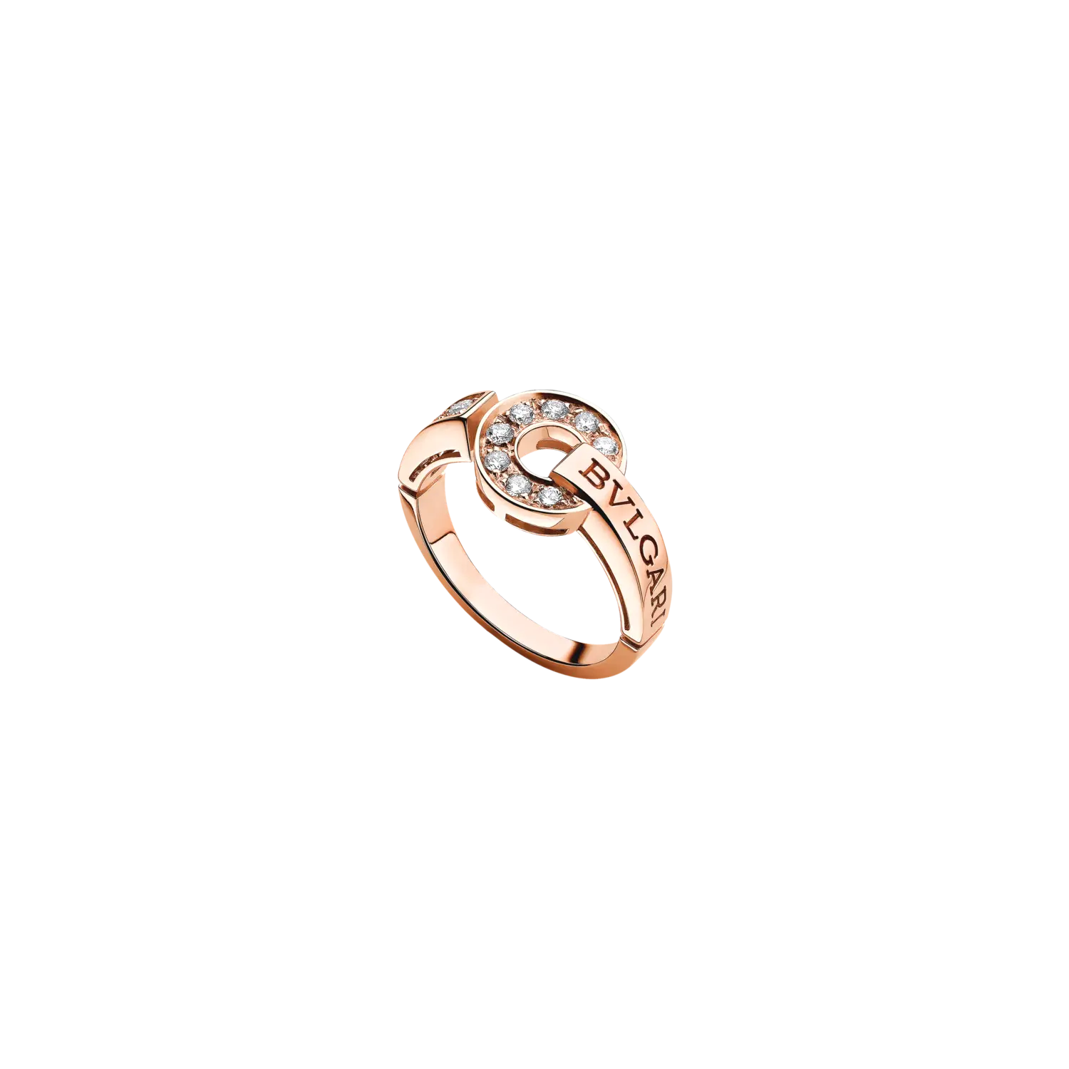 

Кольцо из розового золота с бриллиантовым паве Bulgari
