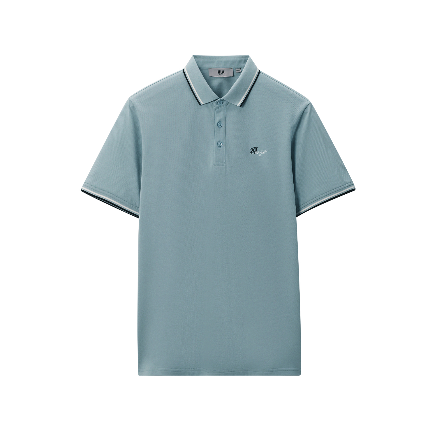 

Мужская поло HLA, suction and drainage/cooling/antibacterial/anti-mite-light blue h8, Синий, Мужская поло HLA, suction and drainage/cooling/antibacterial/anti-mite-light blue h8