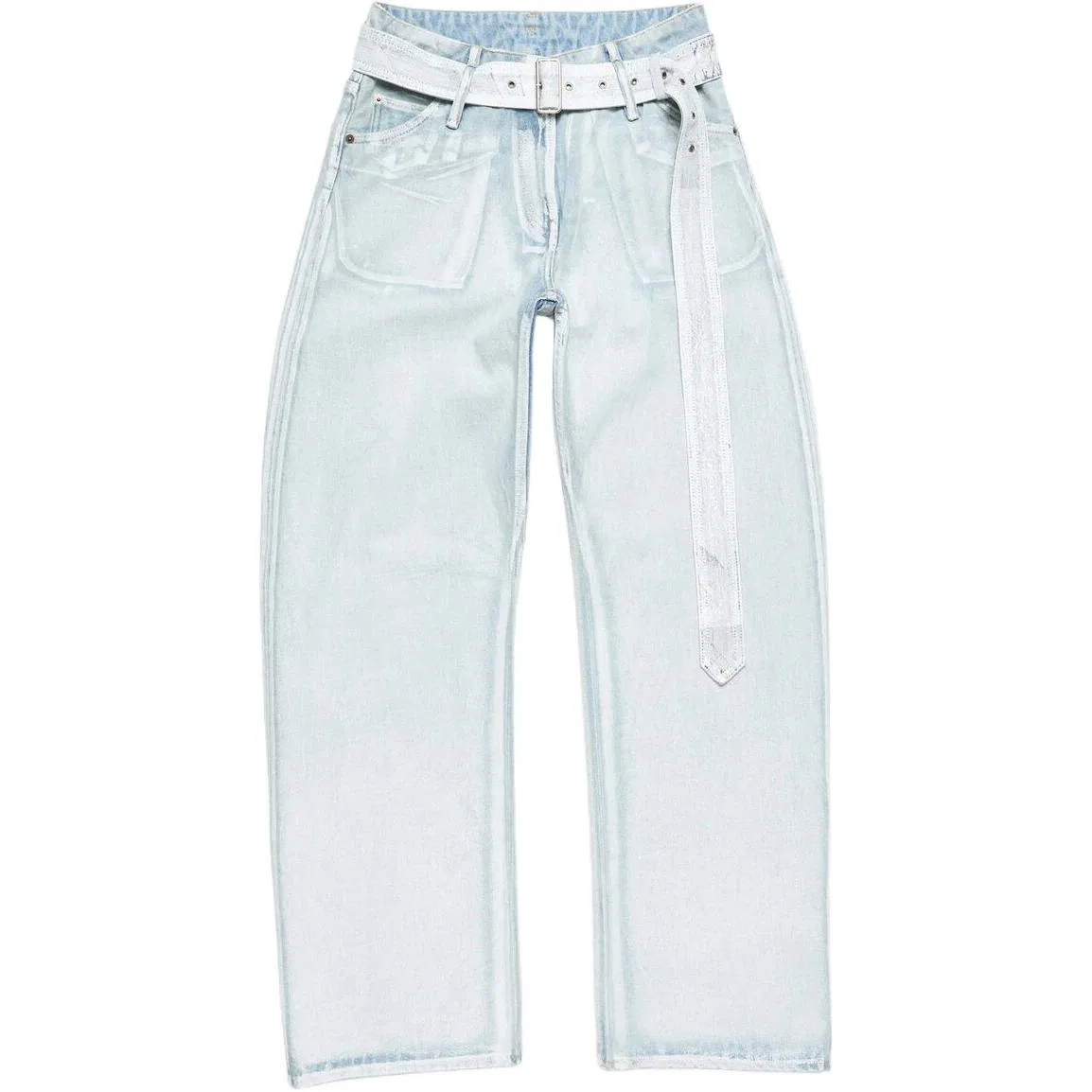 Джинсы с поясом Acne Studios, Blue White