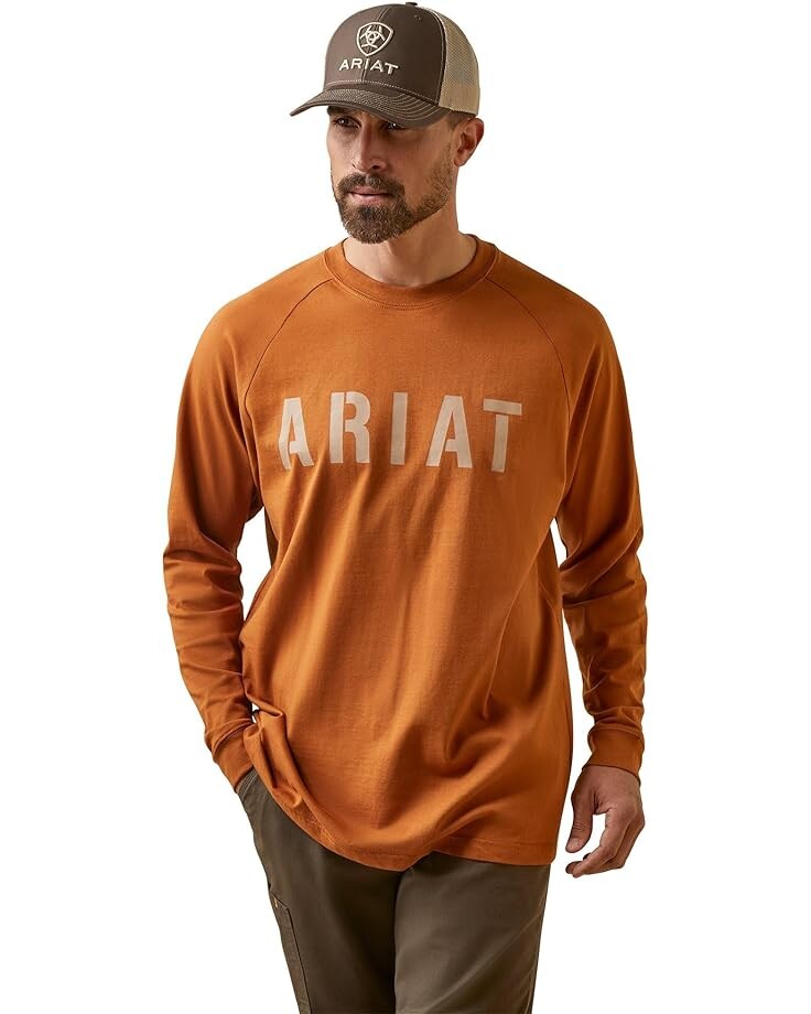 

Футболка Ariat Rebar Cotton Strong Block, цвет Caramel Cafe
