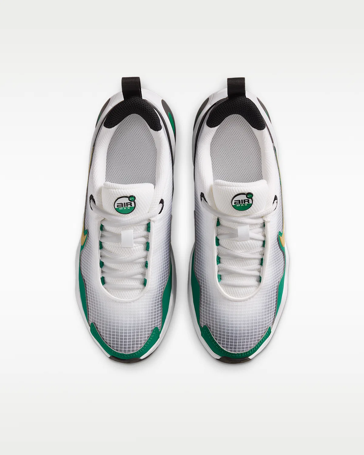 Кроссовки Nike Air Max Nova для детей старшего возраста, White/Malachite/Black/Metallic Gold — фото 4