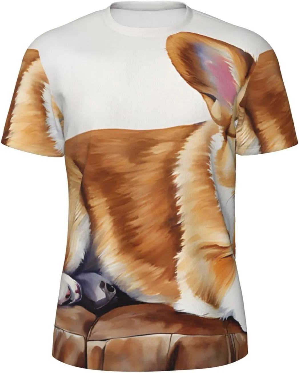 

Футболка мужская Cute Corgi с коротким рукавом, сетчатая DCEHGEW