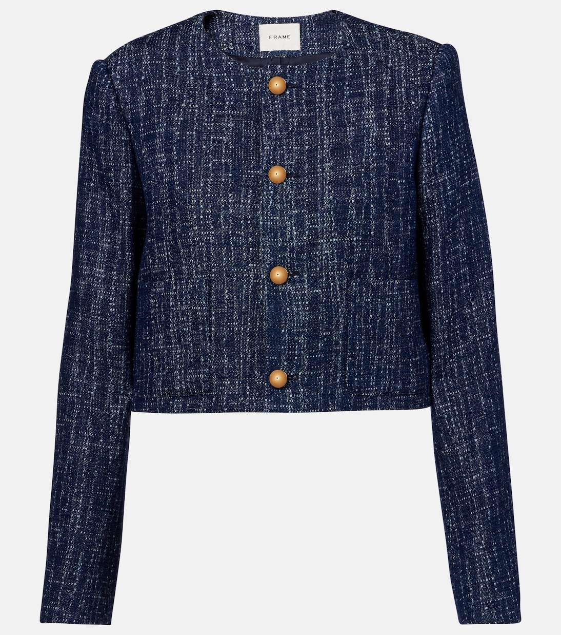 

Хлопковый твидовый пиджак Frame, Indigo