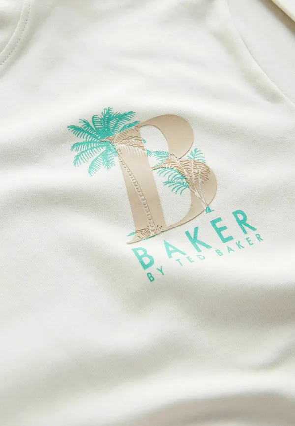 Брюки прямого кроя с графическим рисунком и полосками цвета камня. Baker By Ted Baker, White — фото 3